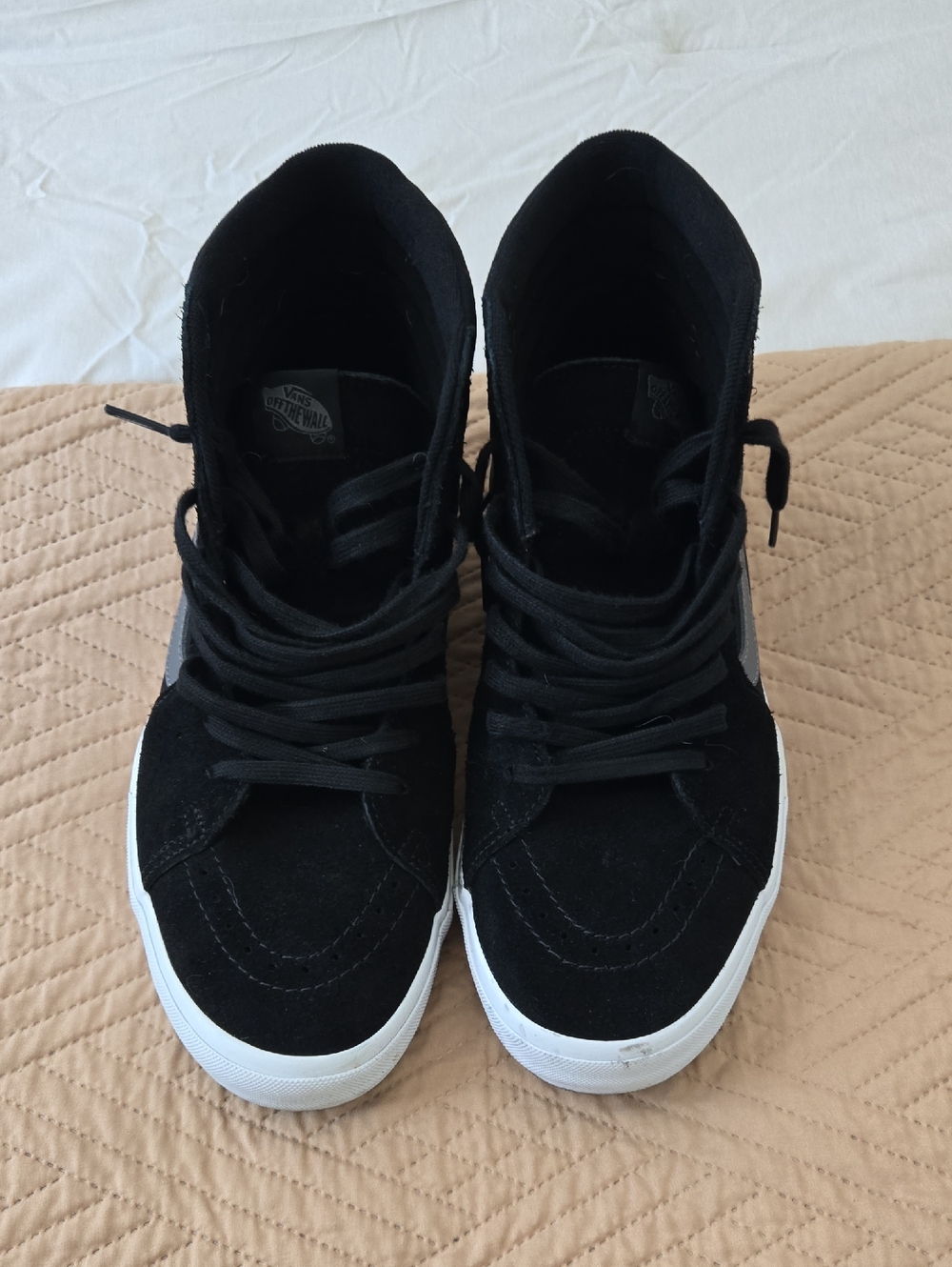 Vans High Top Shoes Mens Black Popcush - Picture 3 of 7